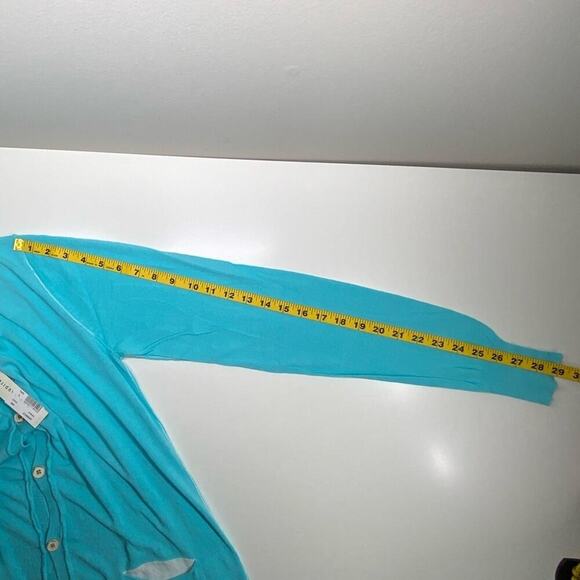 NWT | Gaudi | Long Sleeve Button Cardigan | Blue/White | Large - Picture 15 of 16